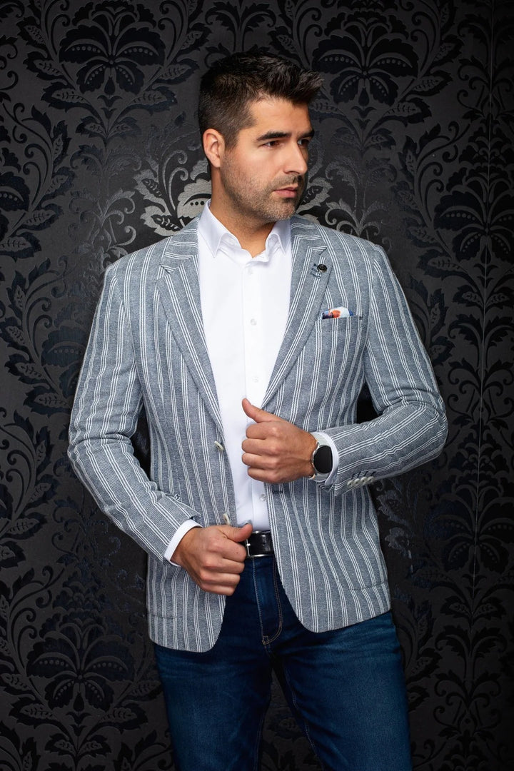 Au Noir Stretch Blazer | Remy Blue