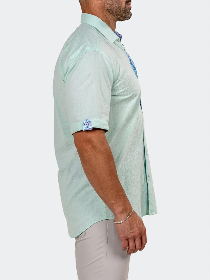 Maceoo Stretch Short-Sleeve Shirt | Galileo Marthyr0011 Green