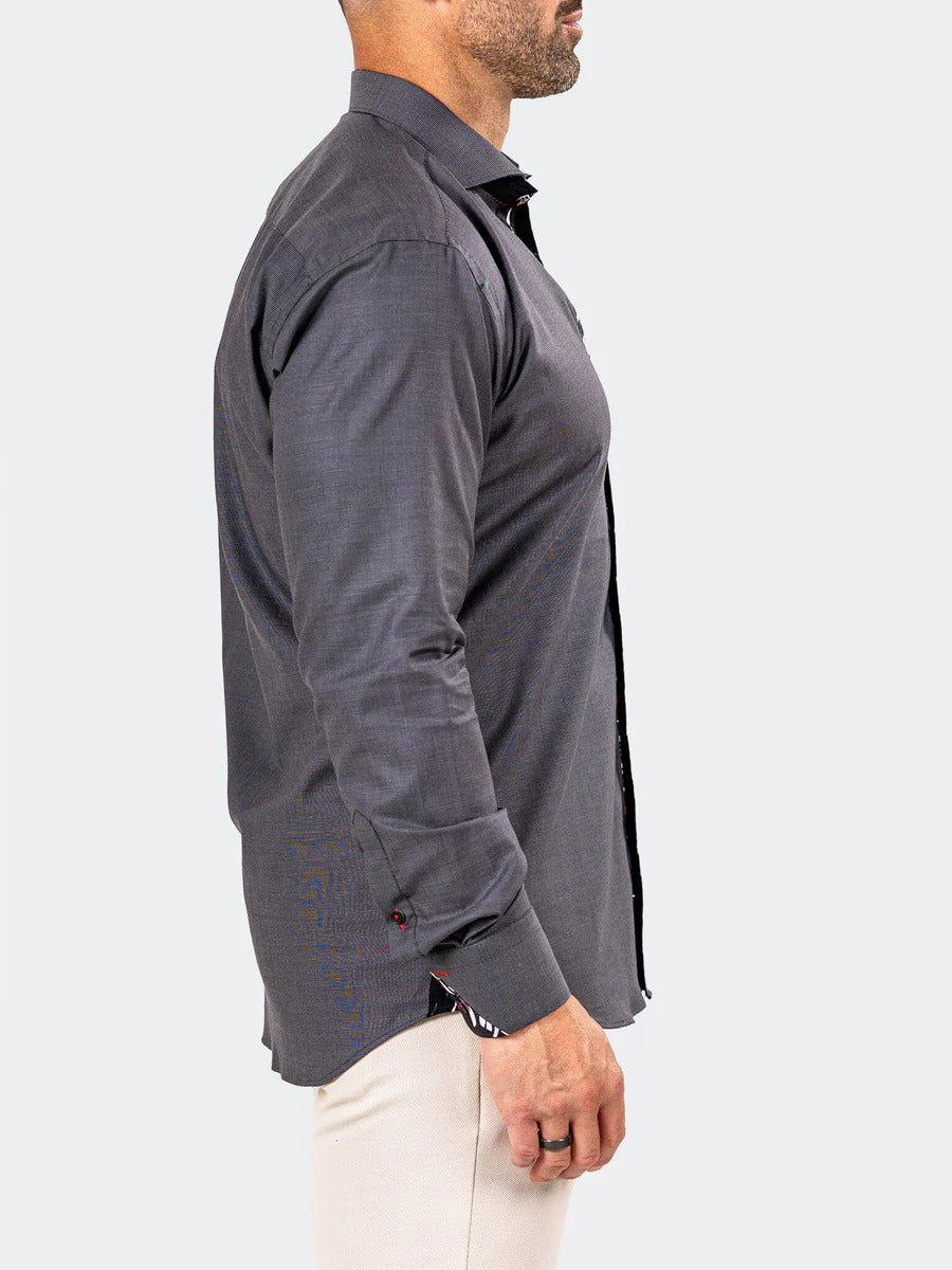 Maceoo Stretch Shirt | Eins Marthyr0028 Black