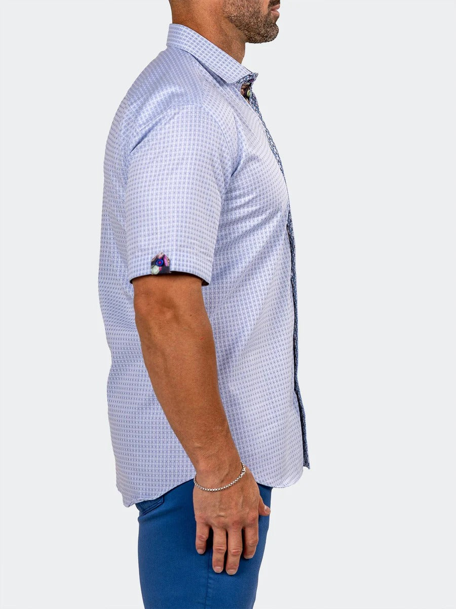 Maceoo Stretch Short-Sleeve Shirt | Galileo Marthyr0030 Blue