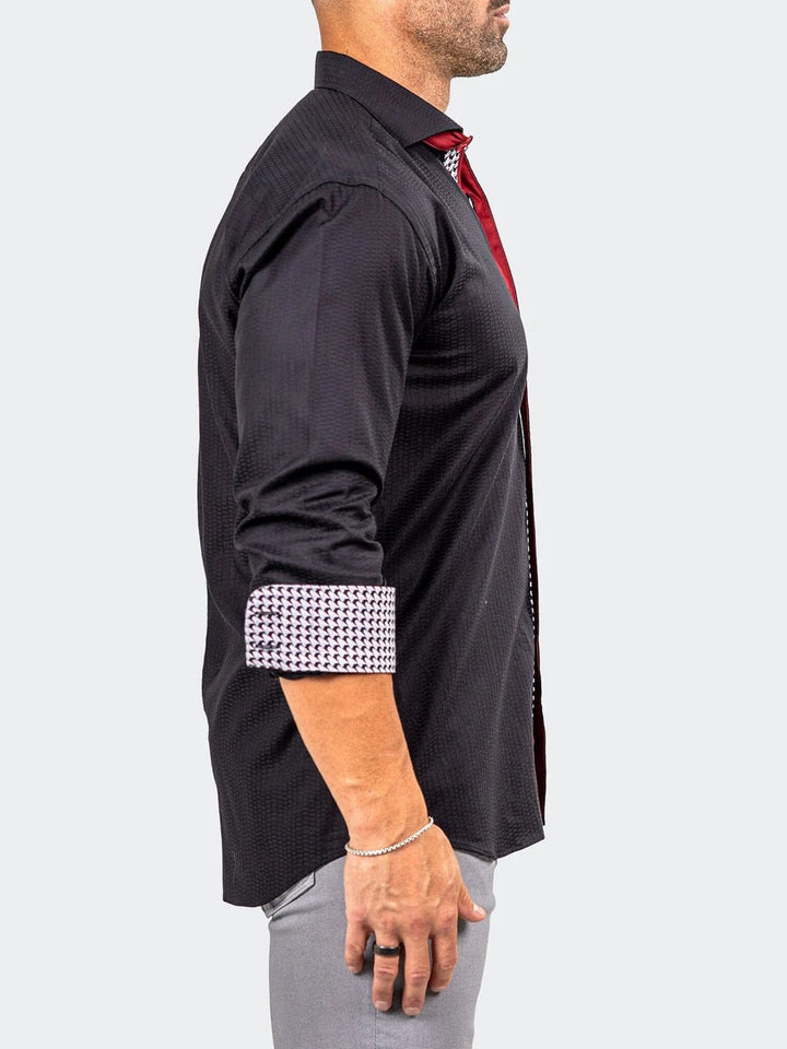 Maceoo Stretch Shirt | Eins Marthyr0040 Black