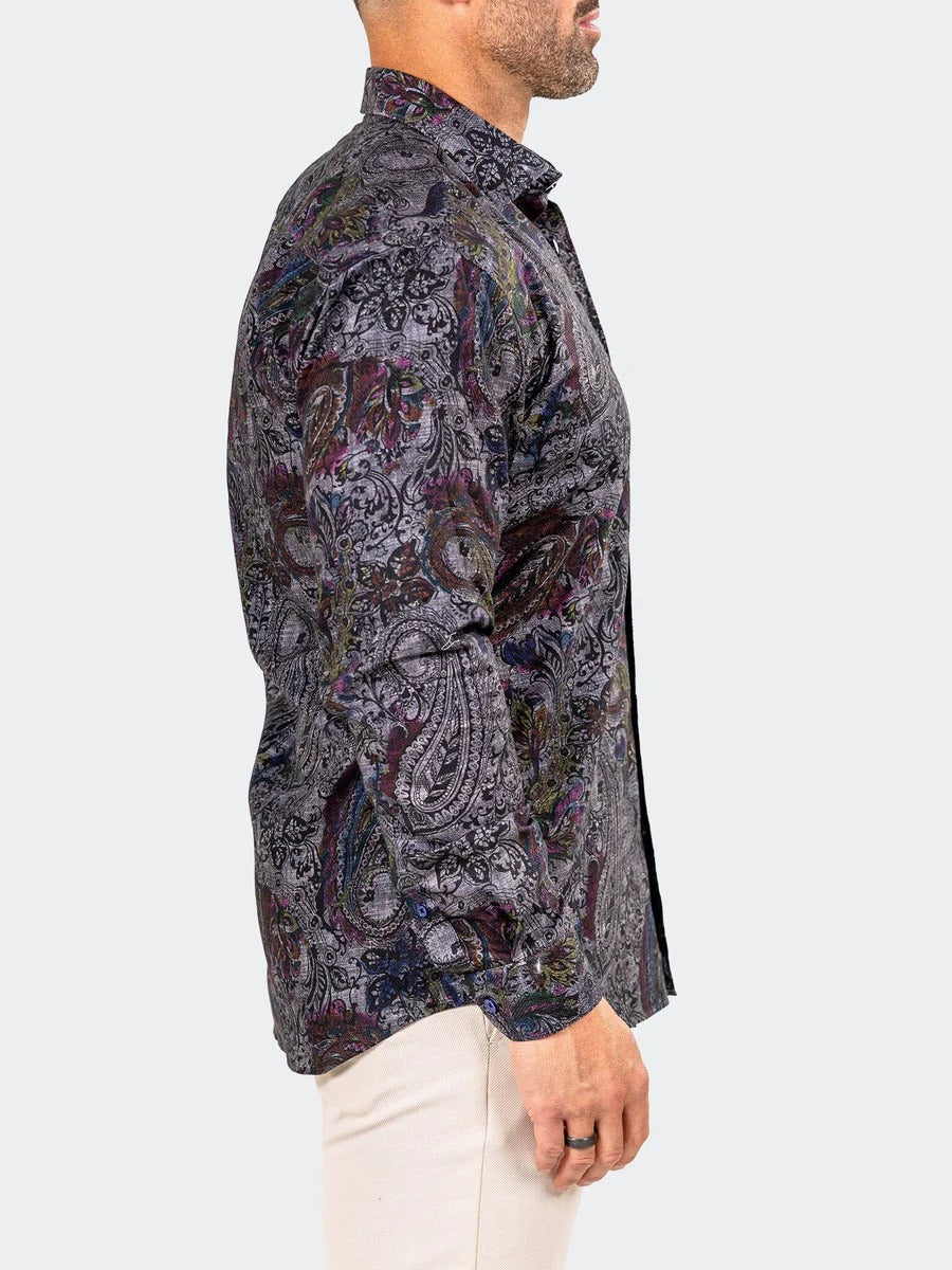 Maceoo Stretch Shirt | Fibonacci Marthyr0256 Black