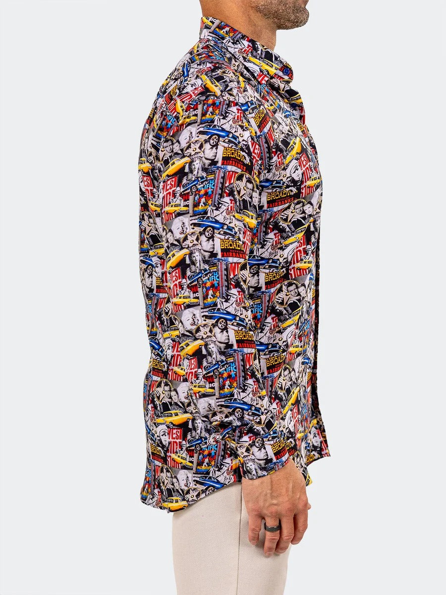 Maceoo Stretch Shirt | Fibonacci Marthyr0321 Black