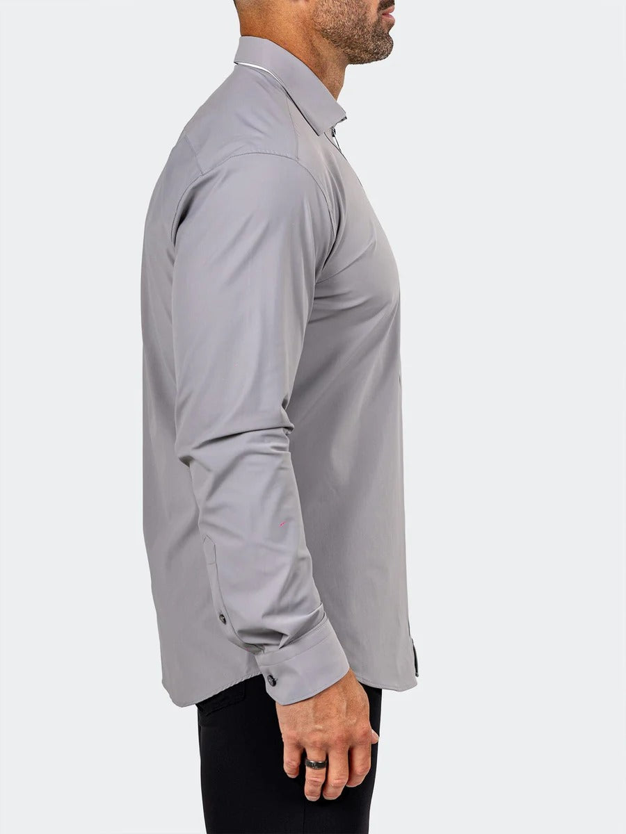 Maceoo Stretch Shirt | Fibzip Marthyr3024 Grey