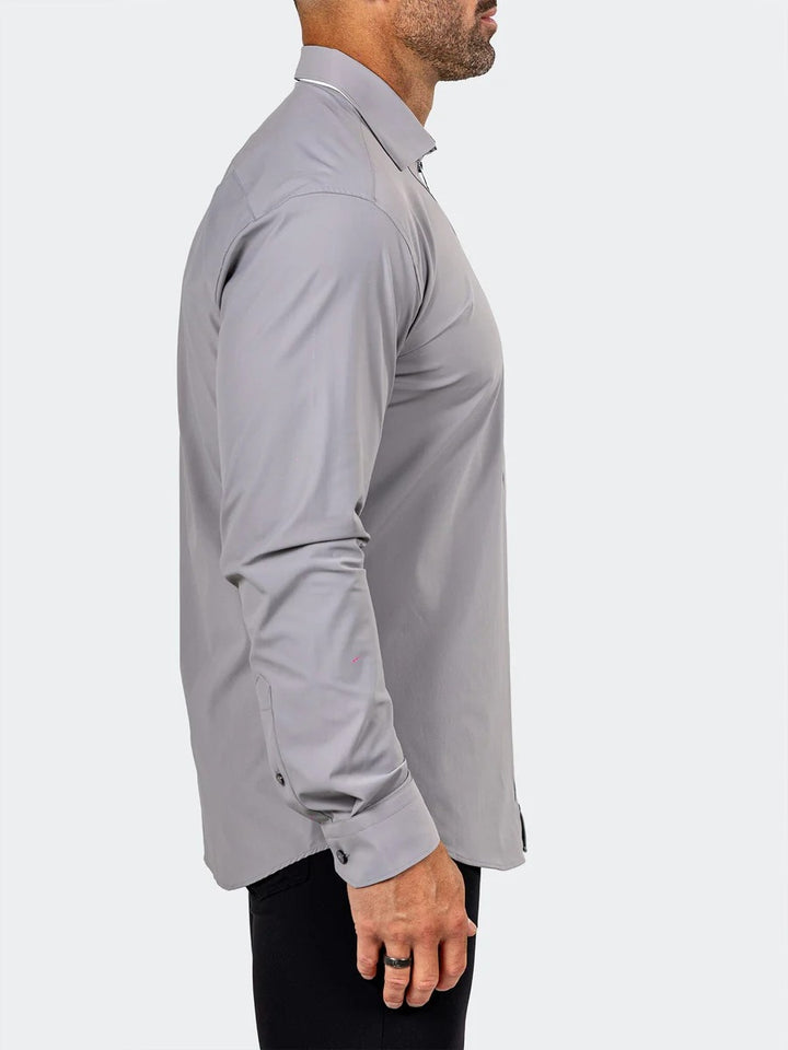 Maceoo Stretch Shirt | Fibzip Marthyr3024 Grey
