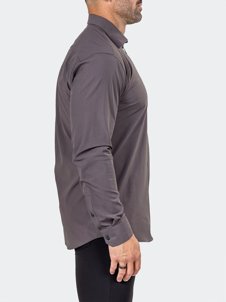 Maceoo Stretch Shirt | Fibzip Marthyr3025 Brown