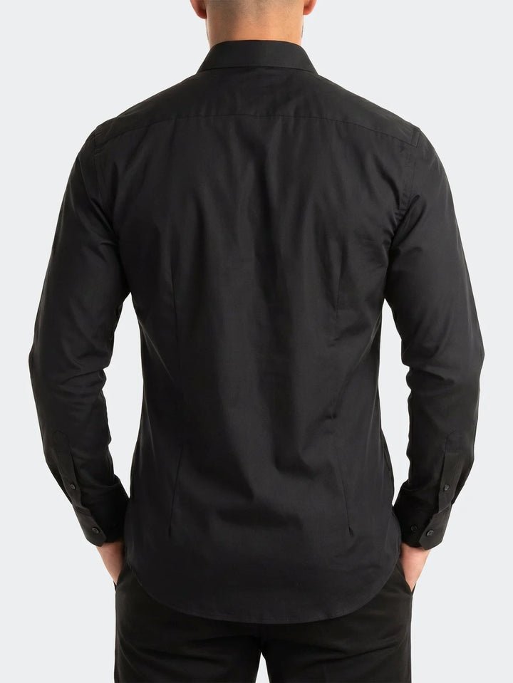 Maceoo Shirt | Stone Dollar Dress Shirt LS Woven Unknown0118 Black