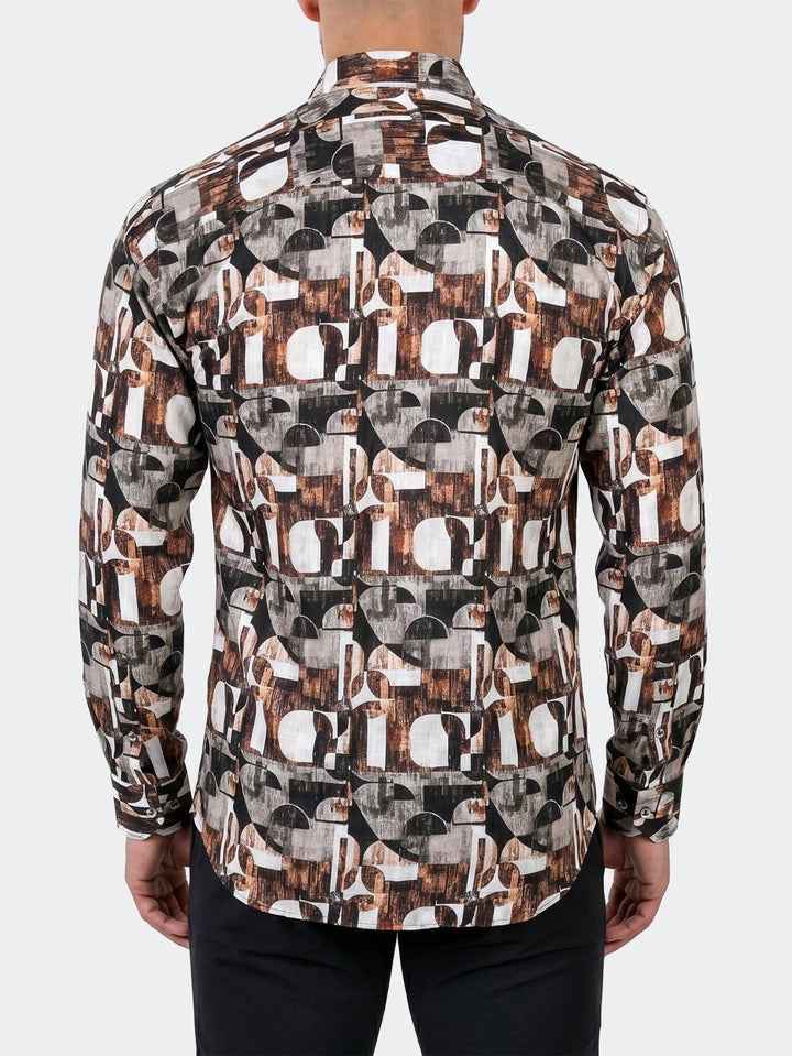 Maceoo Shirt | Fibonacci Dress Shirt LS Woven Unknown0227 Brown