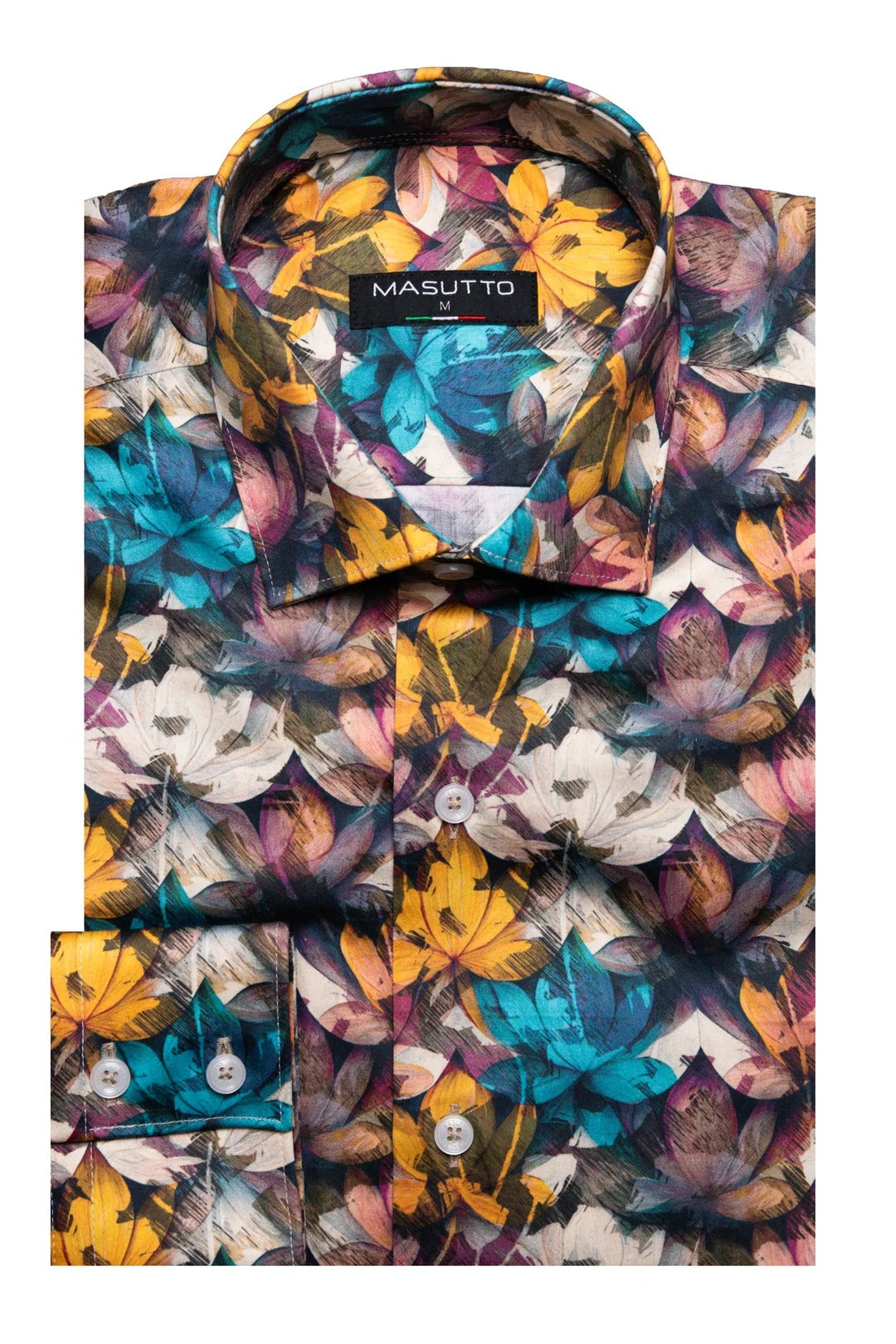 Masutto Shirt | SANTANA-08 LONG SLEEVE BUTTON DOWN SHIRT