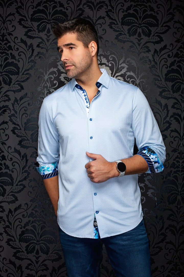 Au Noir Stretch Shirt | Ironbark Blue