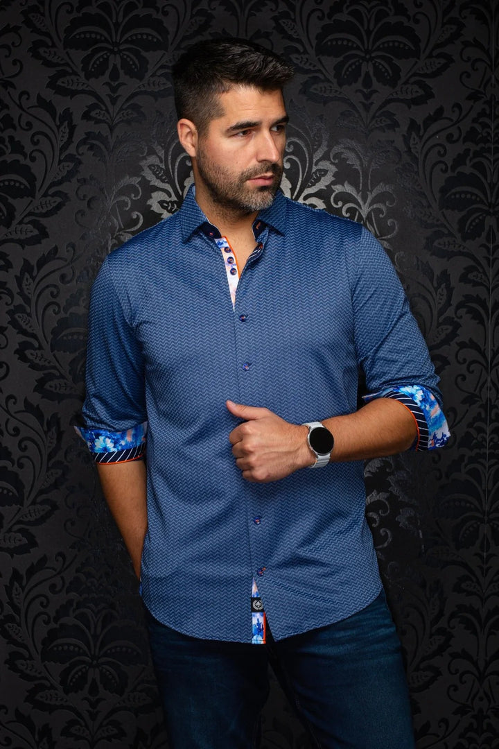 Au Noir Stretch Shirt | Ironbark Navy