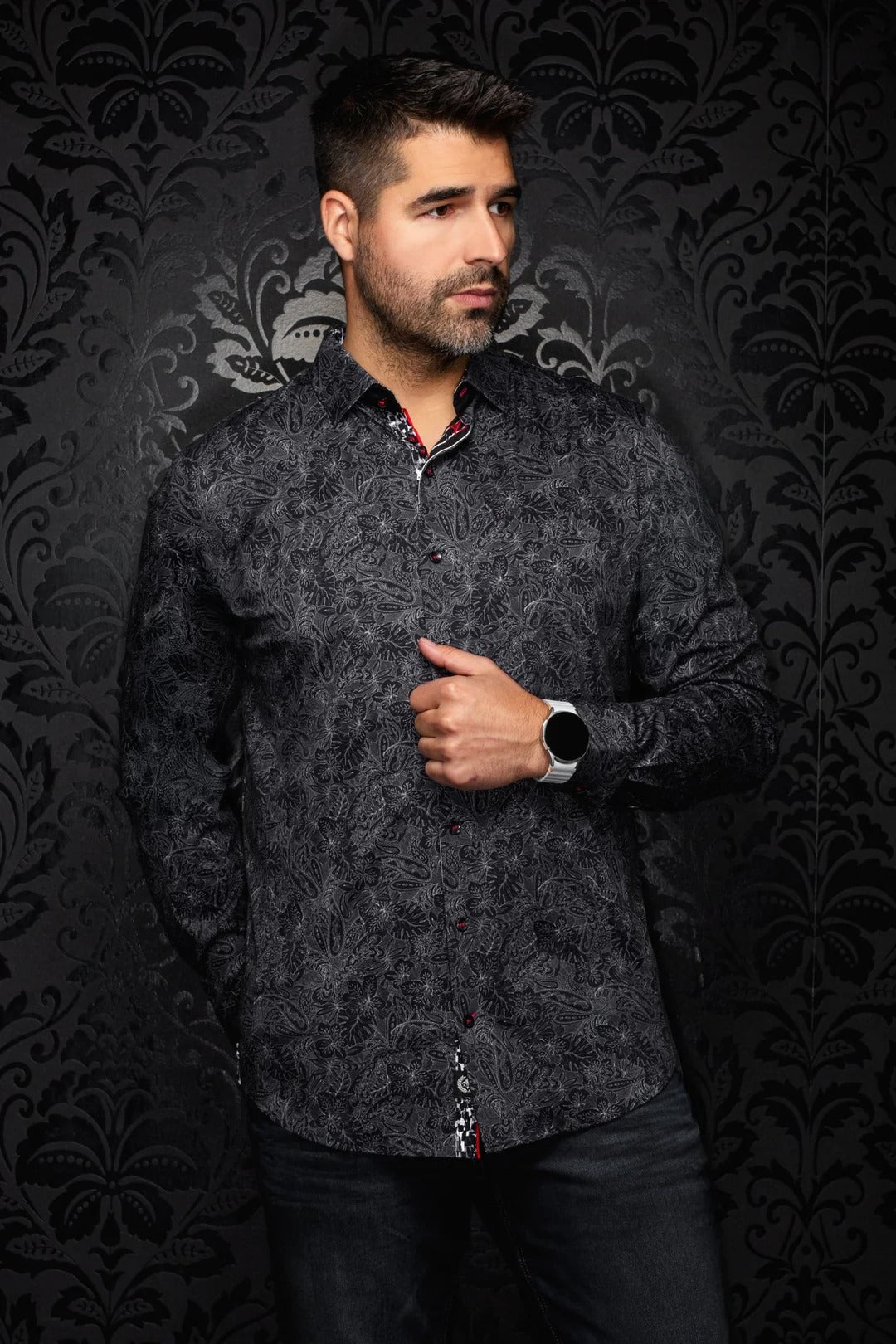 Au Noir Stretch Shirt | Mira Black