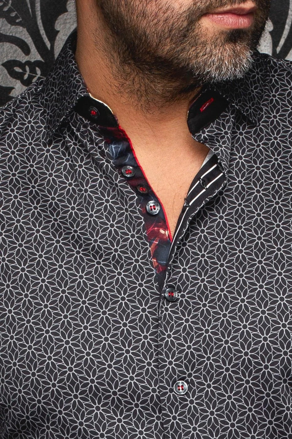 Au Noir Stretch Shirt | Nelumbo Black