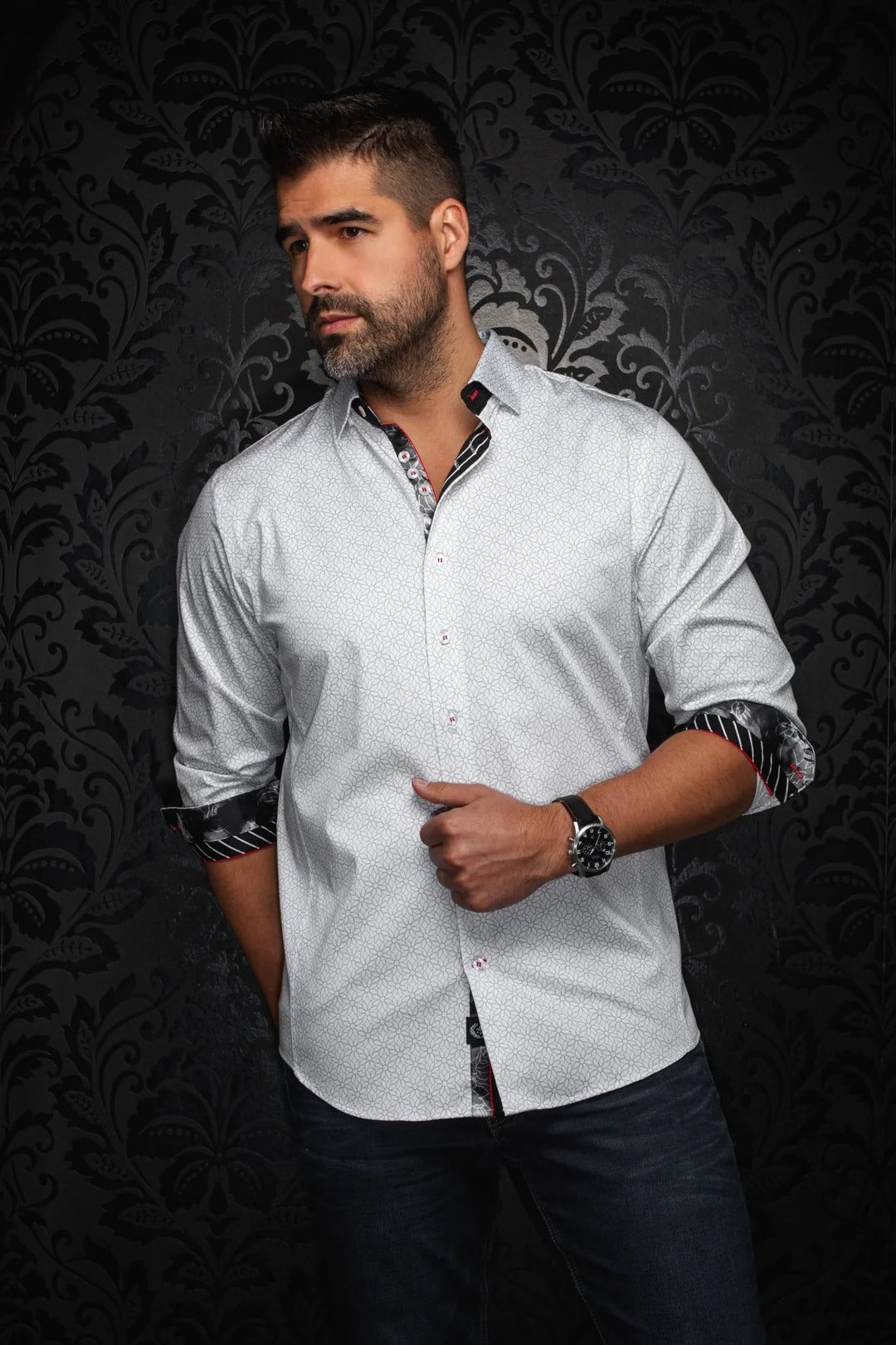Au Noir Stretch Shirt | Nelumbo White