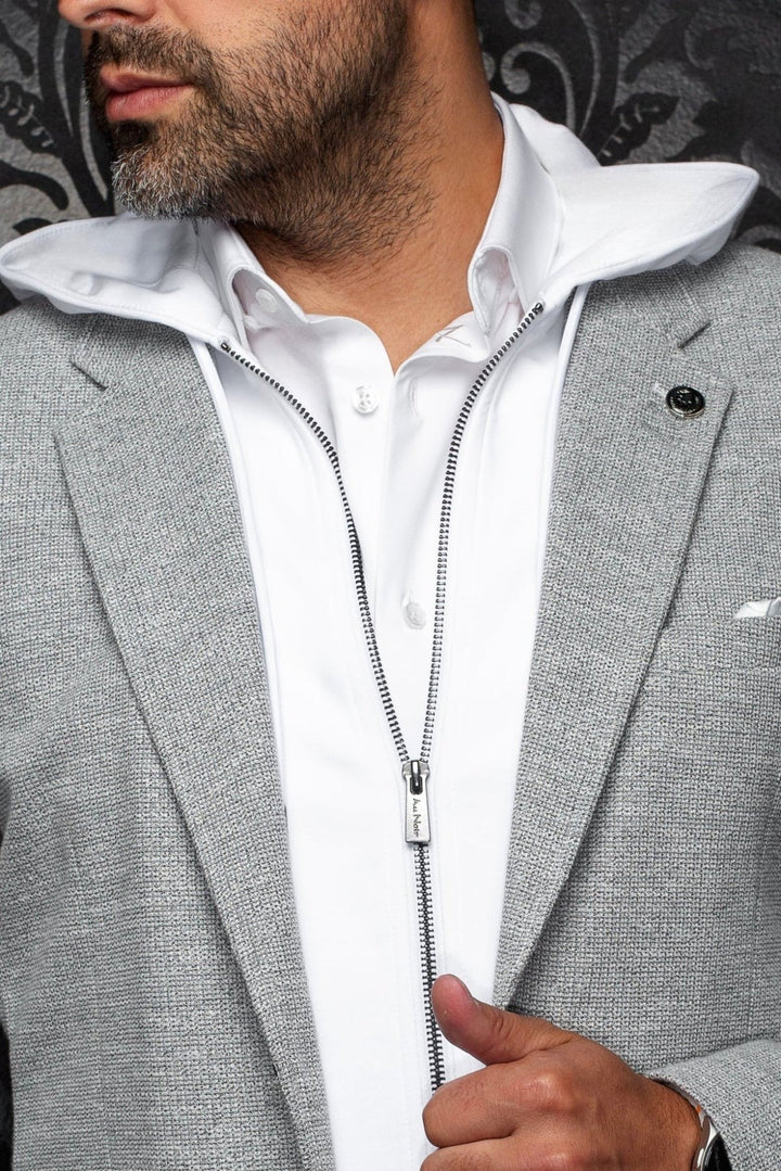 Au Noir Stretch Blazer | Noah Hood Gray