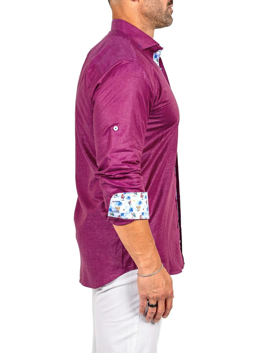 Maceoo Stretch Shirt | Eins Marthyr0149 Red