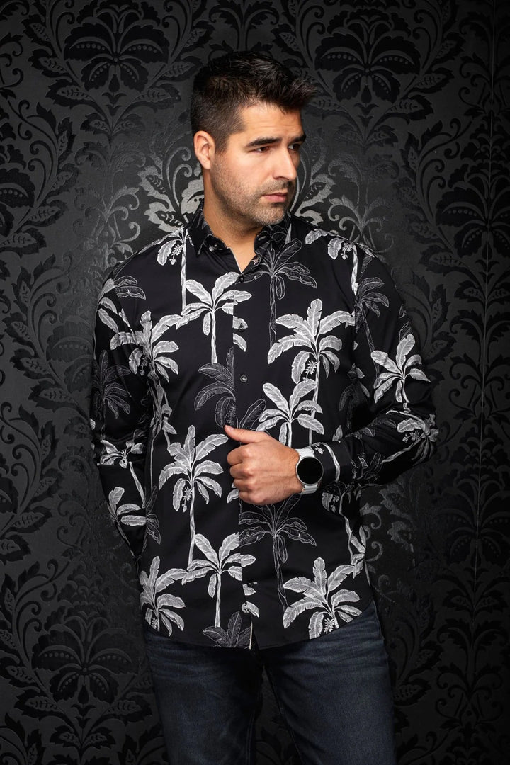 Au Noir Stretch Shirt | Palmwave Black