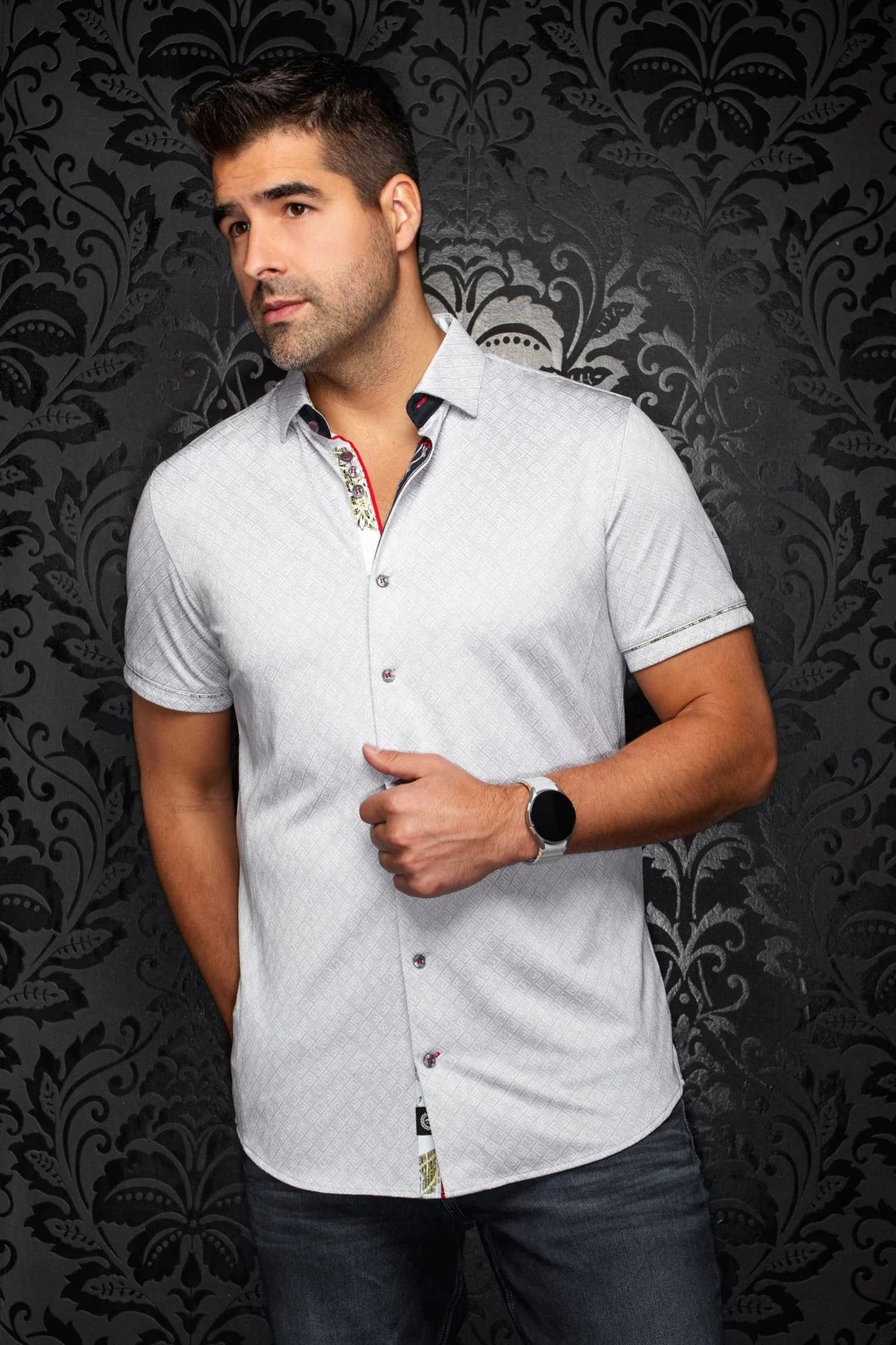 Au Noir Stretch Short Sleeve Shirt | Atacama Sand