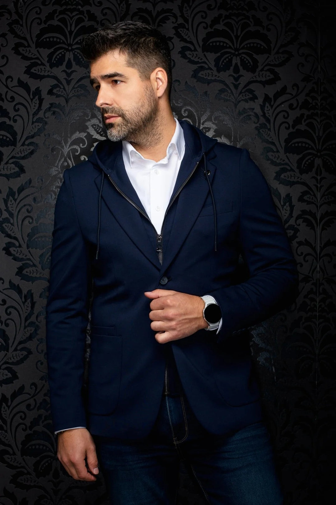 Au Noir Blazer | Blazer Giacomo Hood Midnight
