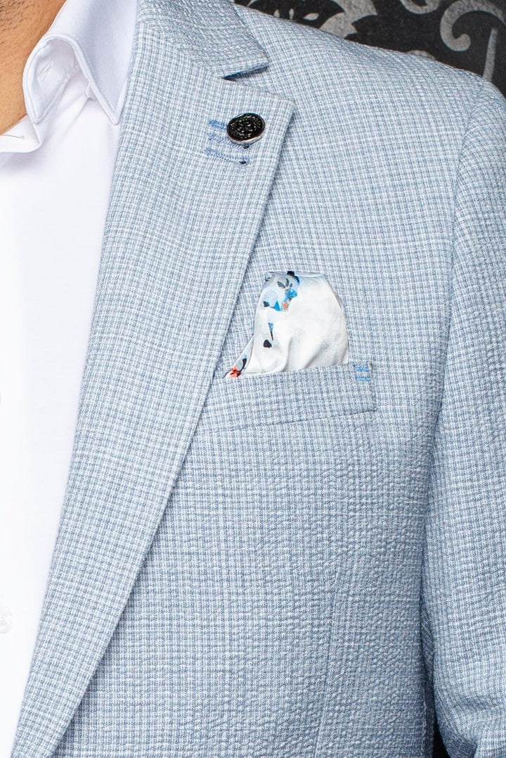 Au Noir Stretch Blazer | Jace Light Blue