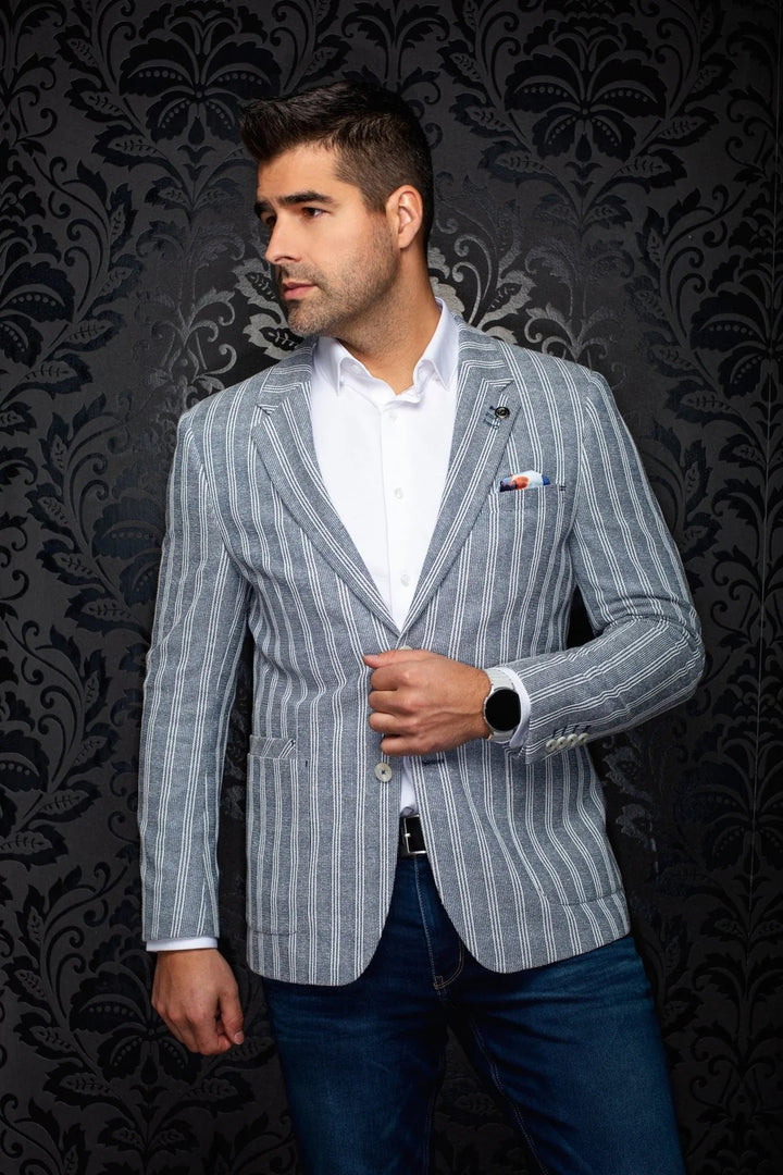 Au Noir Stretch Blazer | Remy Blue