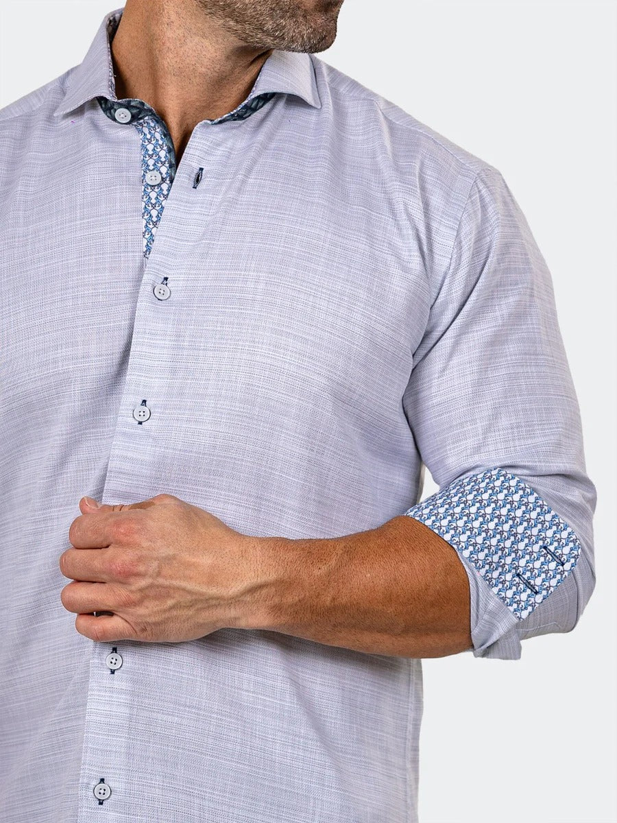 Maceoo Stretch Shirt | Eins Marthyr0016 Grey