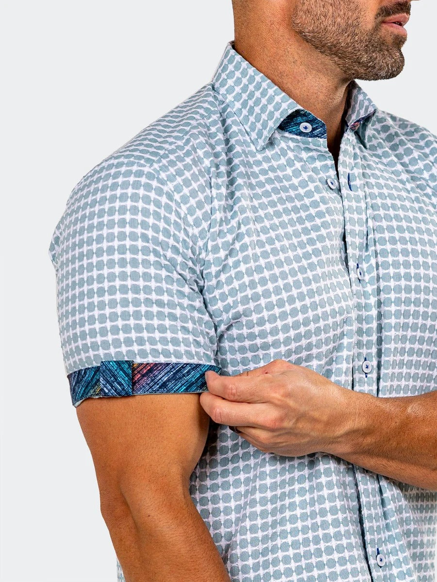 Maceoo Stretch Short-Sleeve Shirt | Galileo Marthyr0079 Green