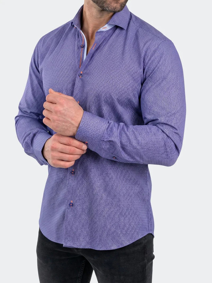Maceoo Stretch Shirt | Einstein Dress Shirt LS Stretch Unknown3282 Blue