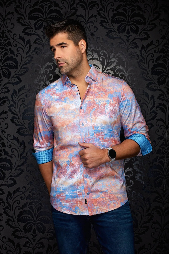 Au Noir Stretch Shirt | Breeze Orange