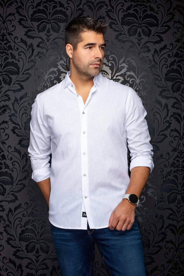 Au Noir Stretch Shirt | Humphrey White