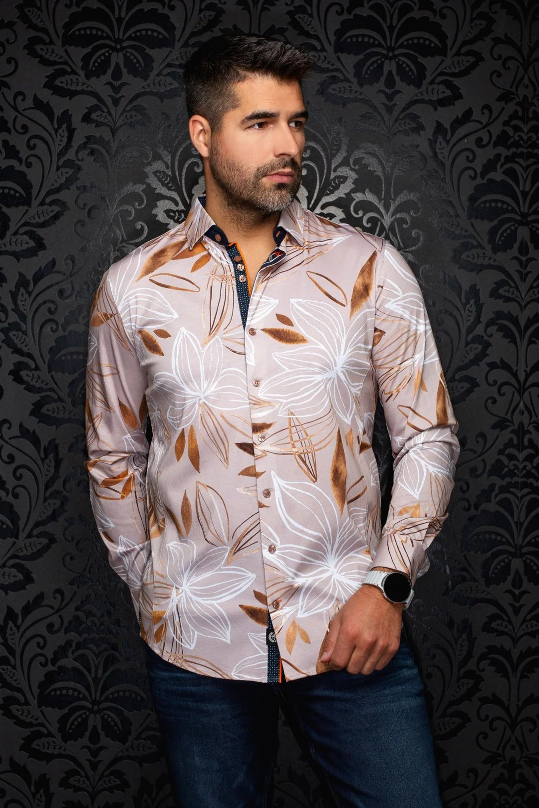 Au Noir Stretch Shirt | Sakarun Stone