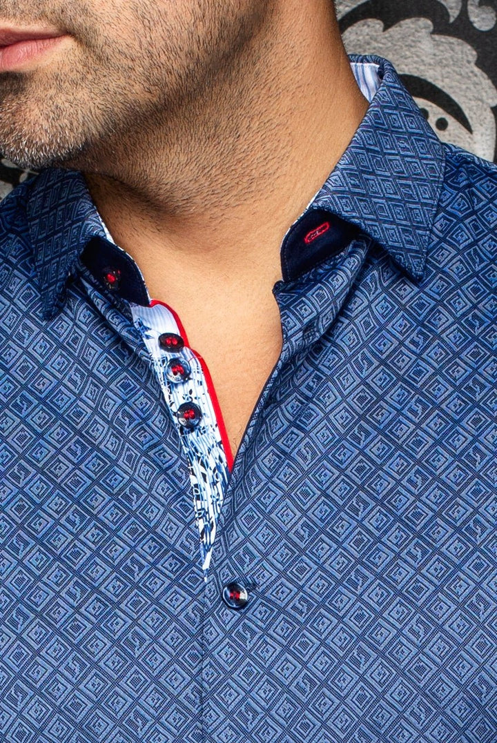 Au Noir Stretch Short Sleeve Shirt | Atacama Navy