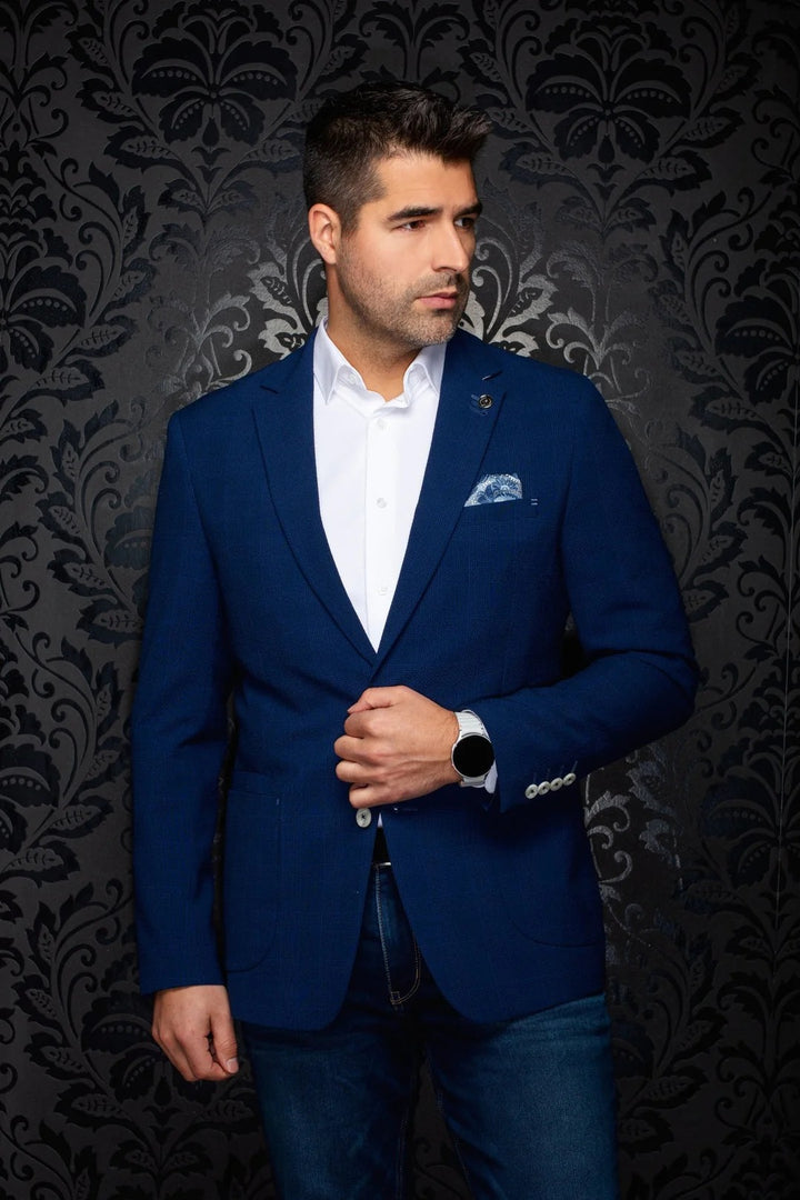 Au Noir Stretch Blazer | Troy Dark Royal