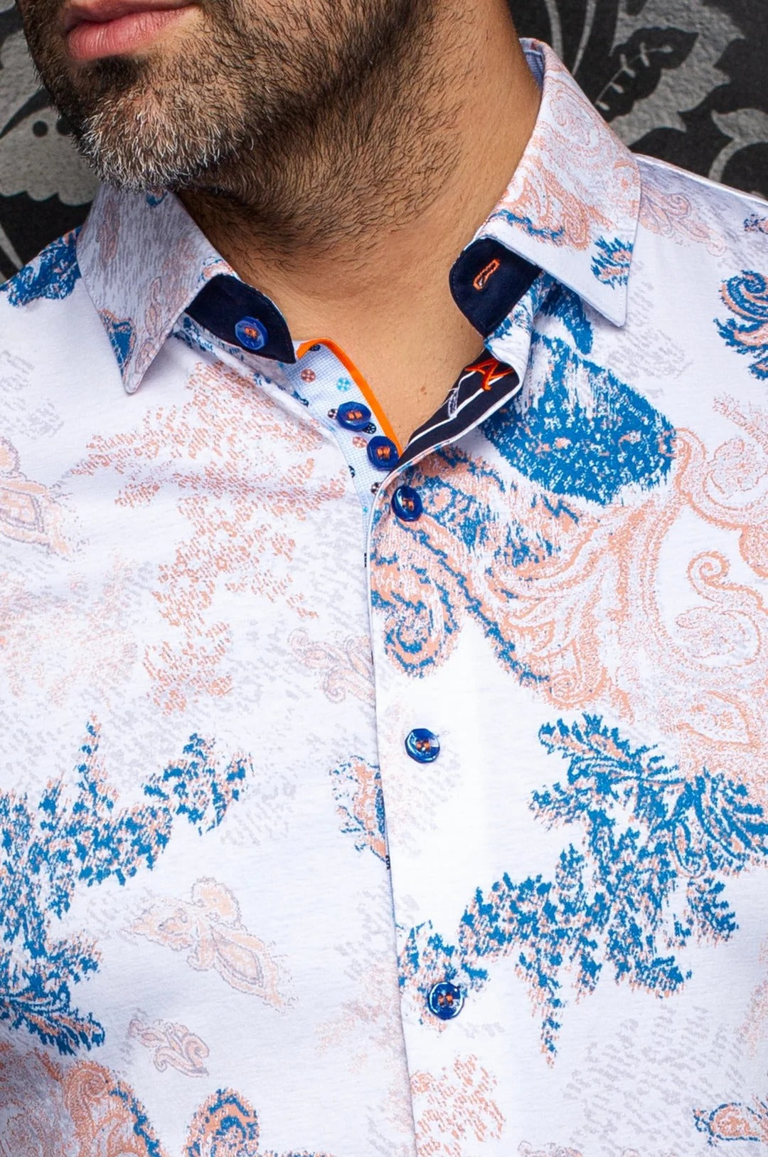 Au Noir Stretch Shirt | Dawnstone Orange