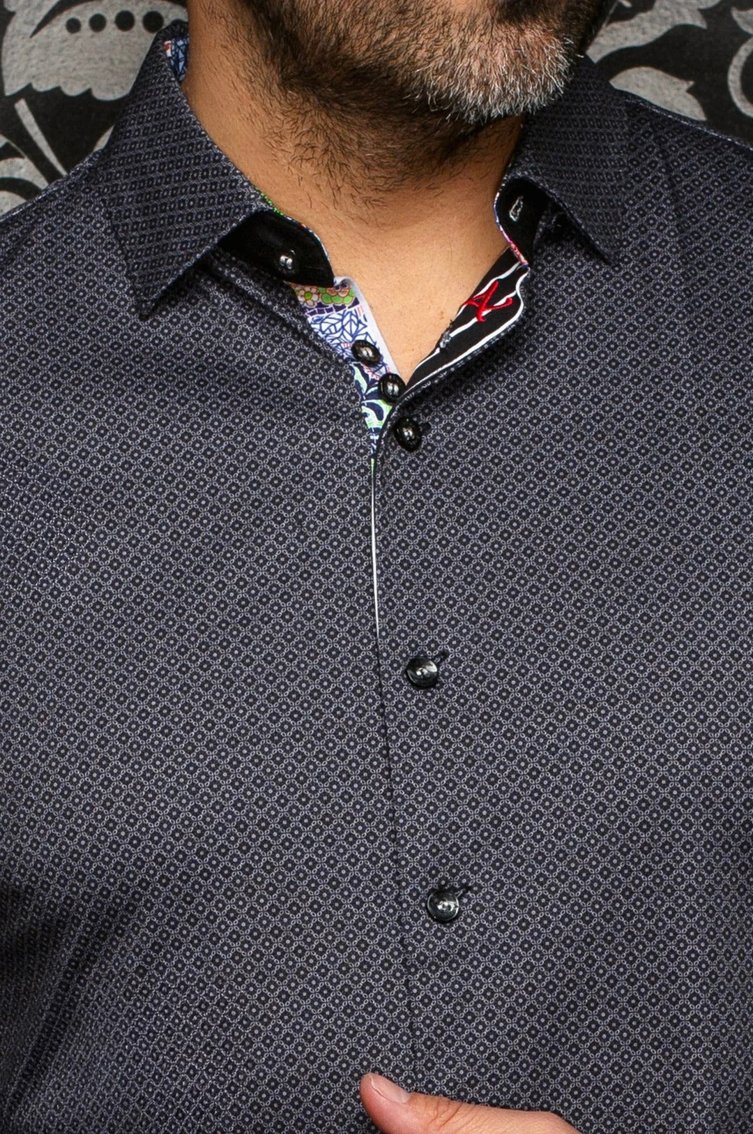 Au Noir Stretch Shirt | Elvaris Black