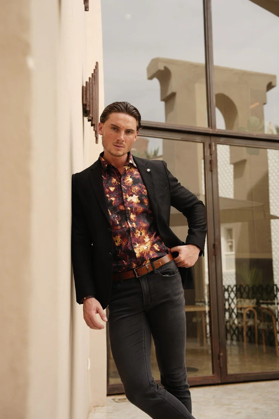 Au Noir Stretch Blazer | Giancarlo Brown