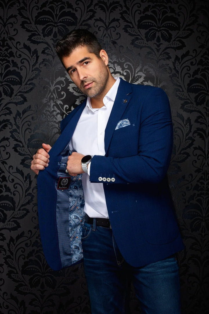 Au Noir Stretch Blazer | Troy Dark Royal