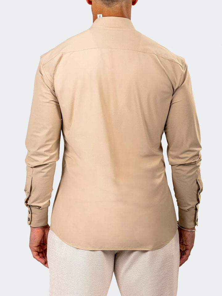 Maceoo Stretch Shirt | Eins Marthyr3009 Brown