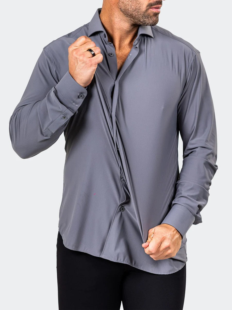 Maceoo Stretch Shirt | Eins Marthyr3014 Grey