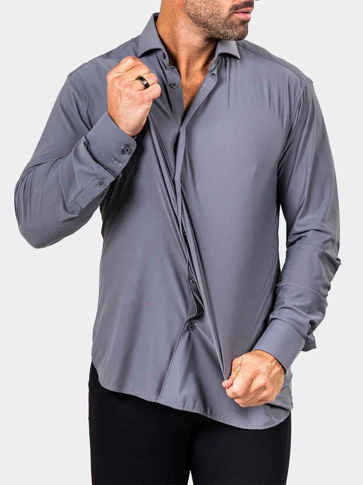 Maceoo Stretch Shirt | Eins Marthyr3014 Grey