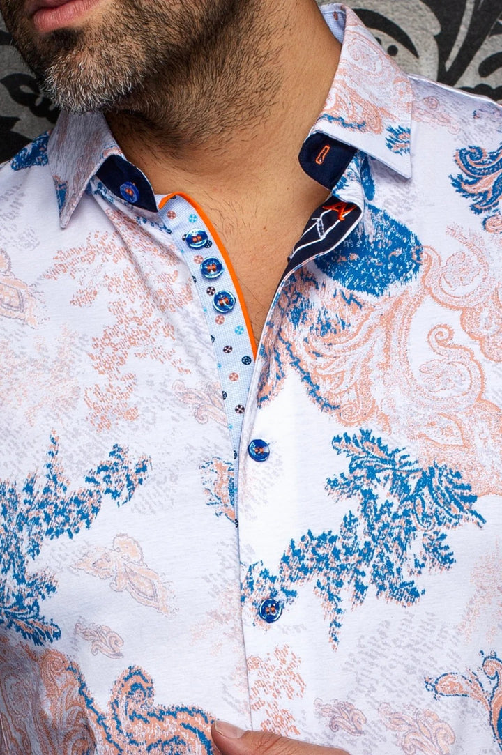 Au Noir Stretch Shirt | Dawnstone Orange