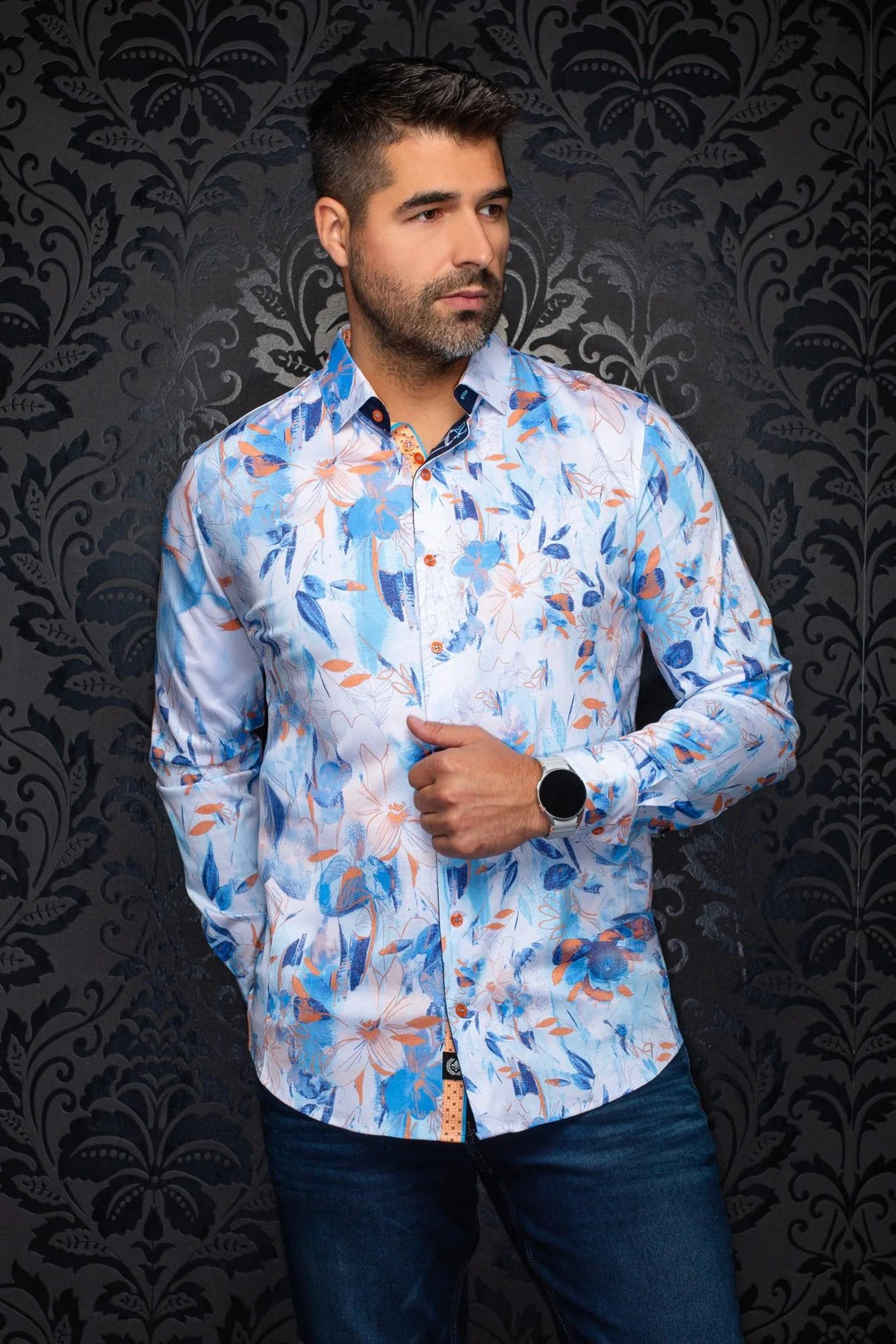 Au Noir Stretch Shirt | Lakeside Sky