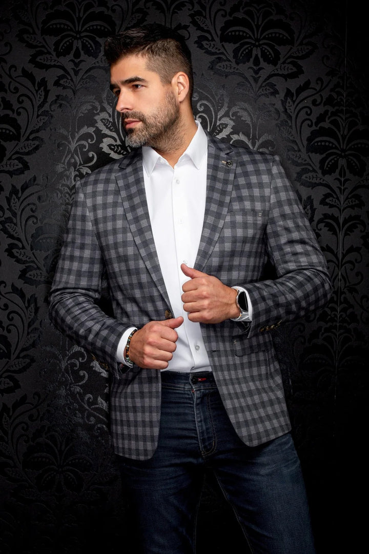 Au Noir Stretch Blazer | Bateman Charcoal