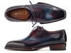 Paul Parkman Goodyear Welted Men's Wingtip Oxfords Bordeaux & Blue (ID#81BRL94) - Men Fashion