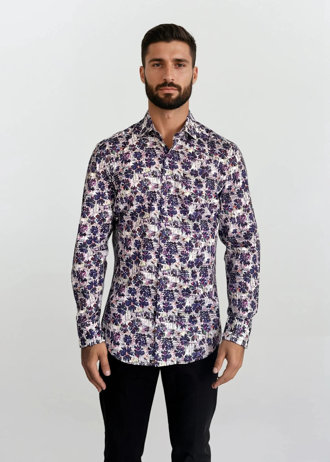 Masutto Shirt | ARMANDO-06 SLEEVE BUTTON DOWN SHIRT