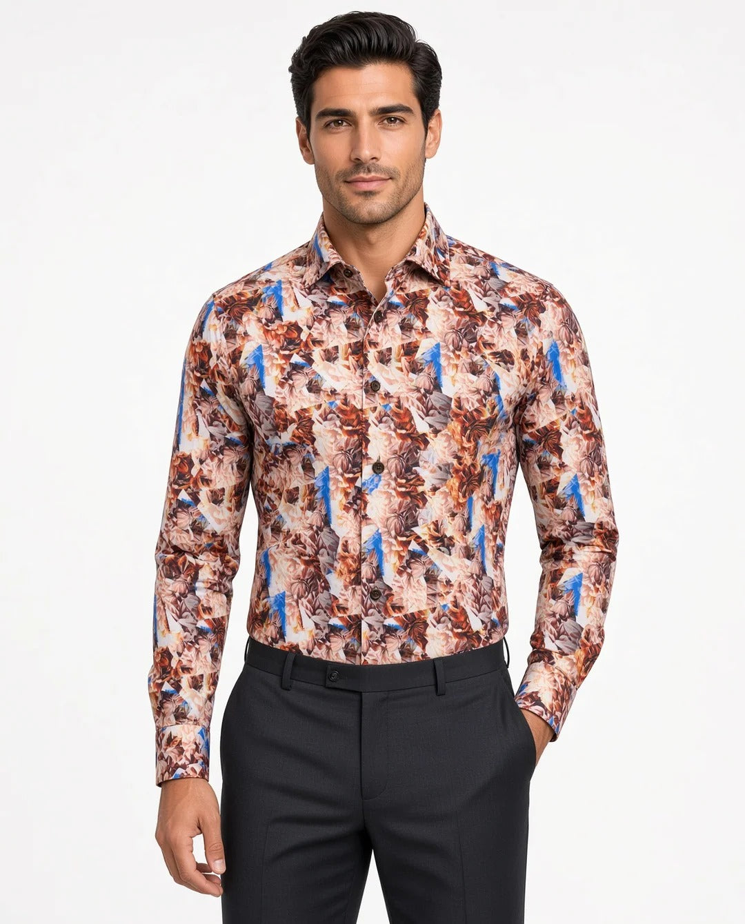 Masutto Shirt | CARACAS-05 LONG SLEEVE BUTTON DOWN SHIRT