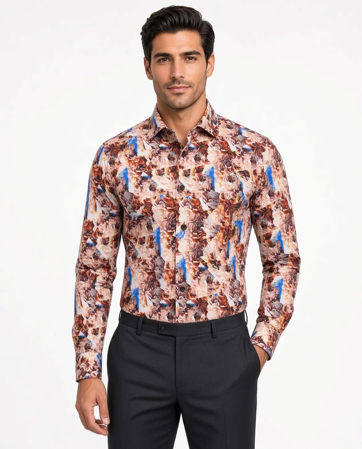 Masutto Shirt | CARACAS-05 LONG SLEEVE BUTTON DOWN SHIRT