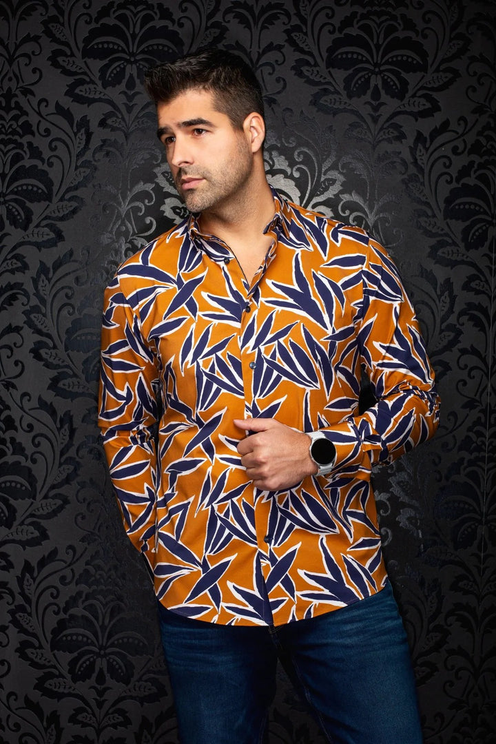 Au Noir Stretch Shirt | Tyler Tobacco Navy