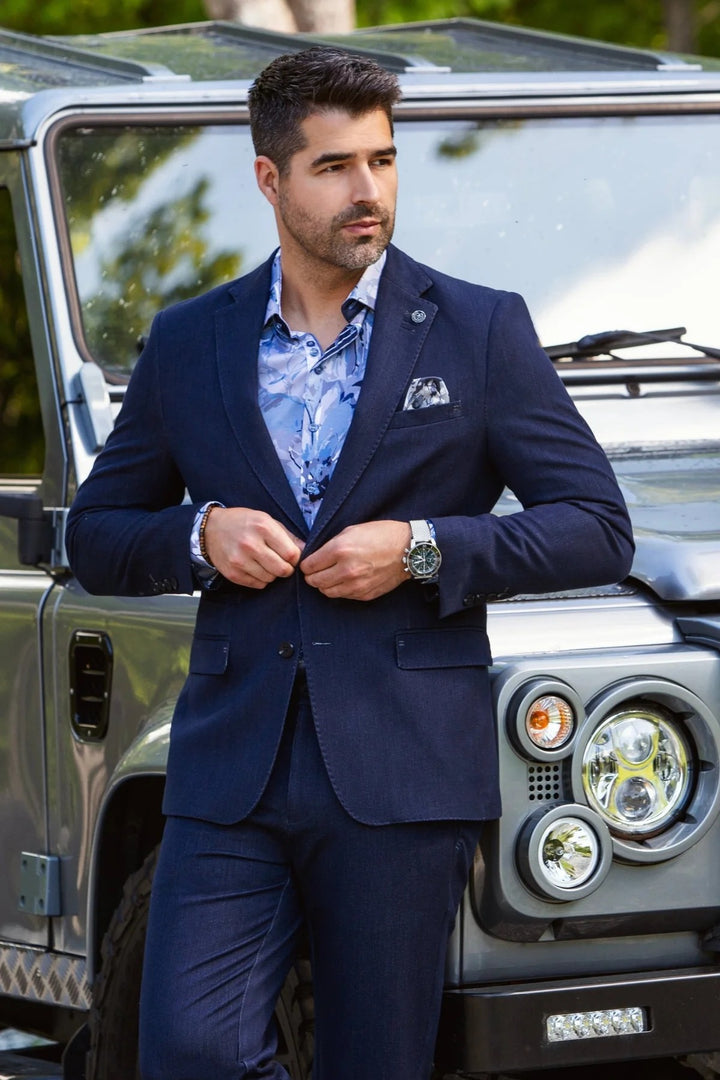 Au Noir Stretch Blazer | Blazer Sullivan Dark Blue