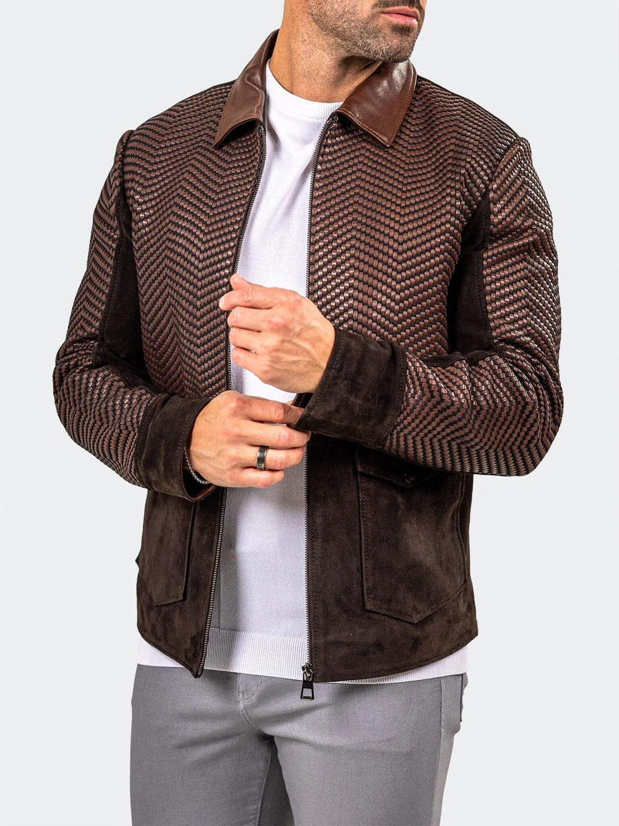 Maceoo Jacket | Leather Marthyr013 Brown